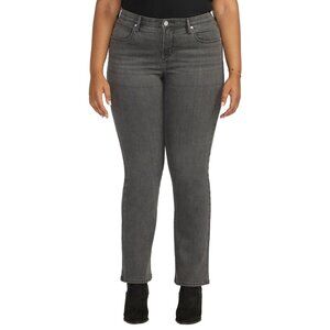 JAG Plus Size Eloise Mid Rise Bootcut Jeans Black Size 16W MSRP $78